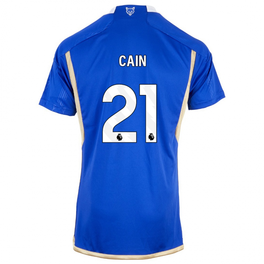 Homme Maillot Hannah Cain #21 Bleu Royal Tenues Domicile 2023/24 T-Shirt Belgique