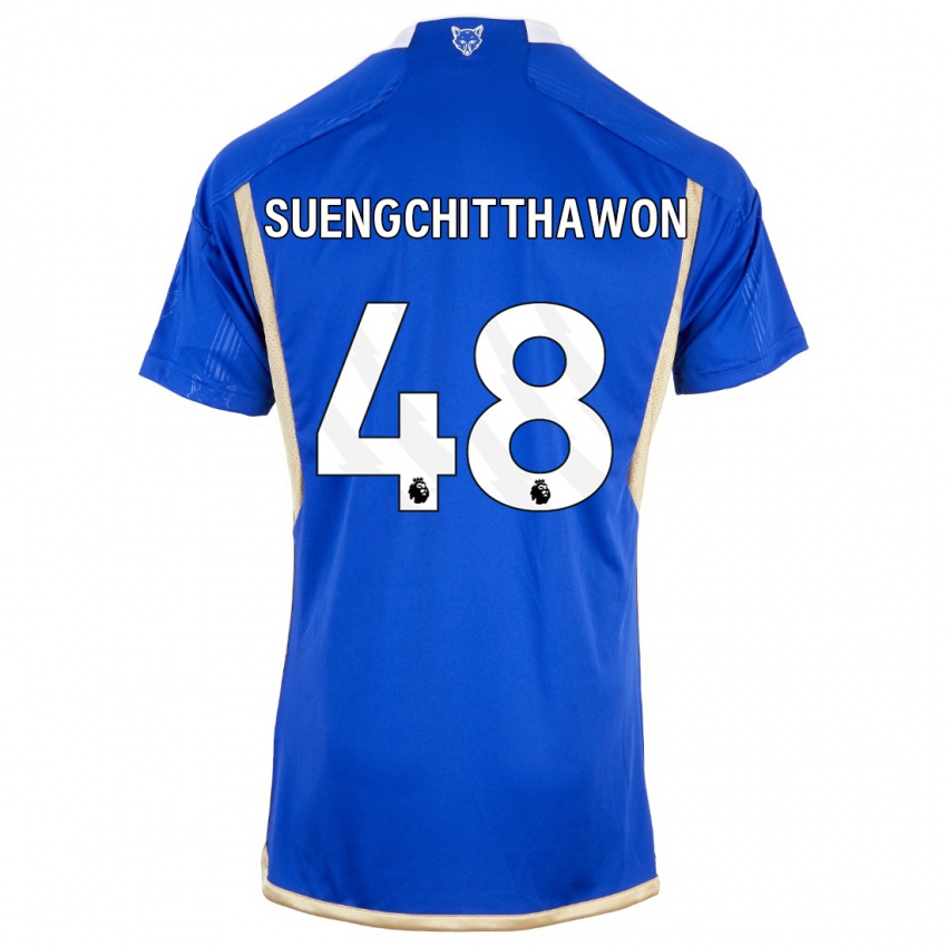 Homme Maillot Thanawat Suengchitthawon #48 Bleu Royal Tenues Domicile 2023/24 T-Shirt Belgique