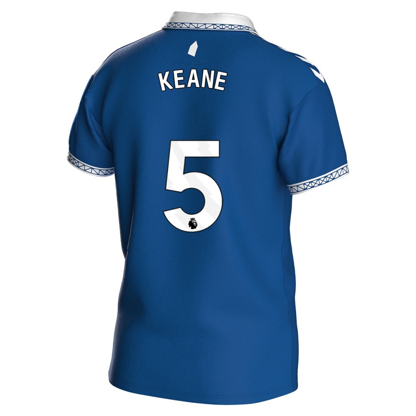 Herren Michael Keane #5 Königsblau Heimtrikot Trikot 2023/24 T-Shirt Belgien