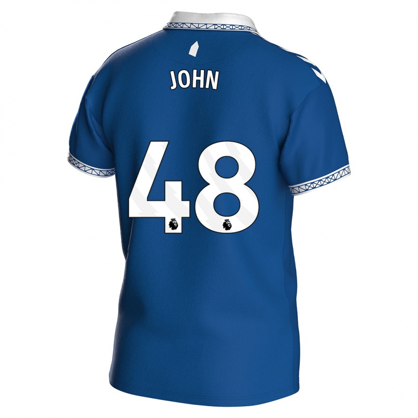 Herren Kyle John #48 Königsblau Heimtrikot Trikot 2023/24 T-Shirt Belgien