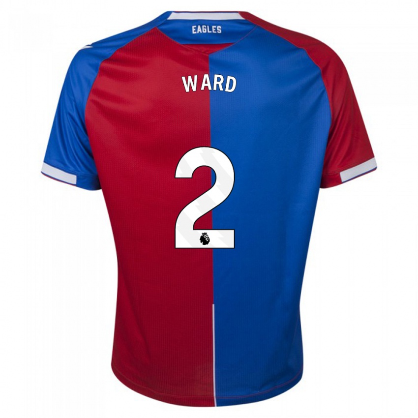 Herren Joel Ward #2 Rot Blau Heimtrikot Trikot 2023/24 T-Shirt Belgien