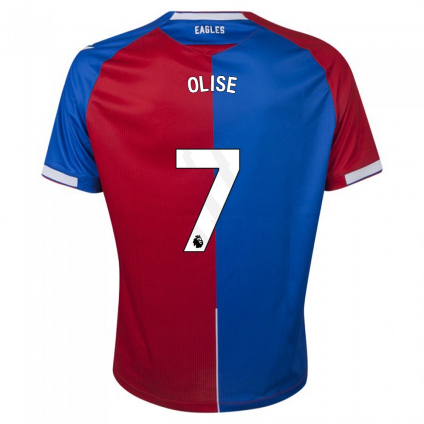 Herren Michael Olise #7 Rot Blau Heimtrikot Trikot 2023/24 T-Shirt Belgien