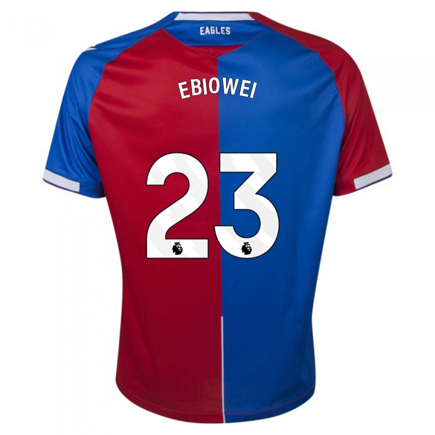 Homme Maillot Malcolm Ebiowei #23 Rouge Bleu Tenues Domicile 2023/24 T-Shirt Belgique
