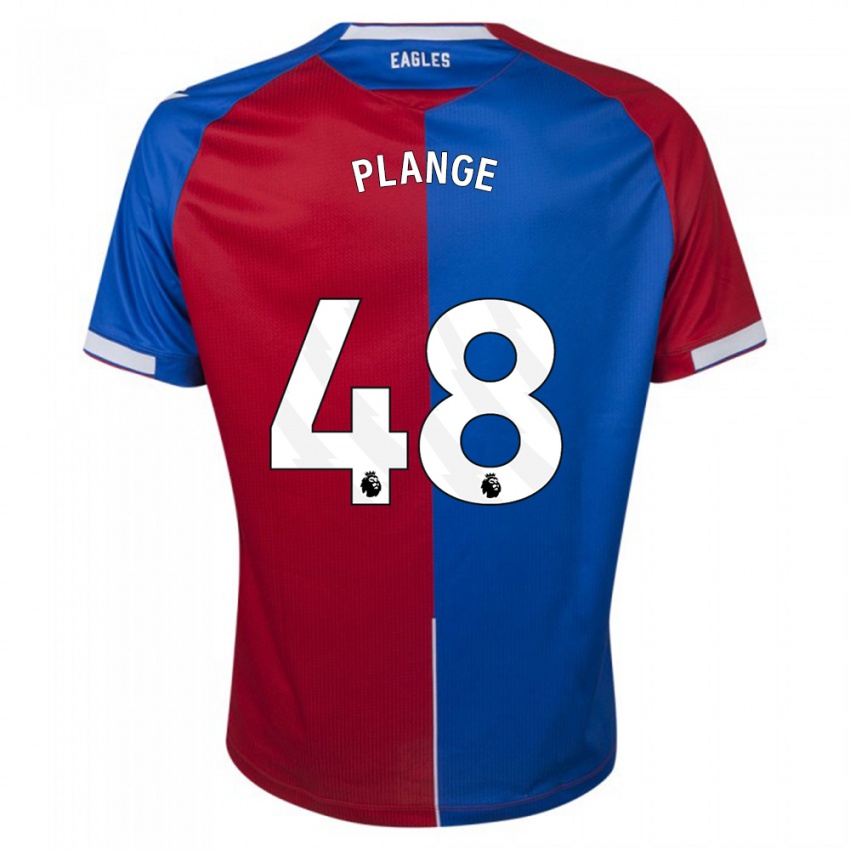 Herren Luke Plange #48 Rot Blau Heimtrikot Trikot 2023/24 T-Shirt Belgien