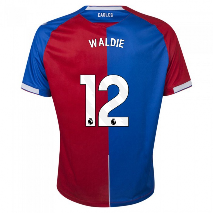 Homme Maillot Lizzie Waldie #12 Rouge Bleu Tenues Domicile 2023/24 T-Shirt Belgique