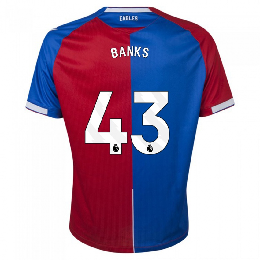 Herren Scott Banks #43 Rot Blau Heimtrikot Trikot 2023/24 T-Shirt Belgien