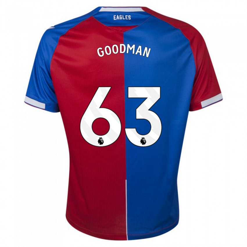 Herren Owen Goodman #63 Rot Blau Heimtrikot Trikot 2023/24 T-Shirt Belgien