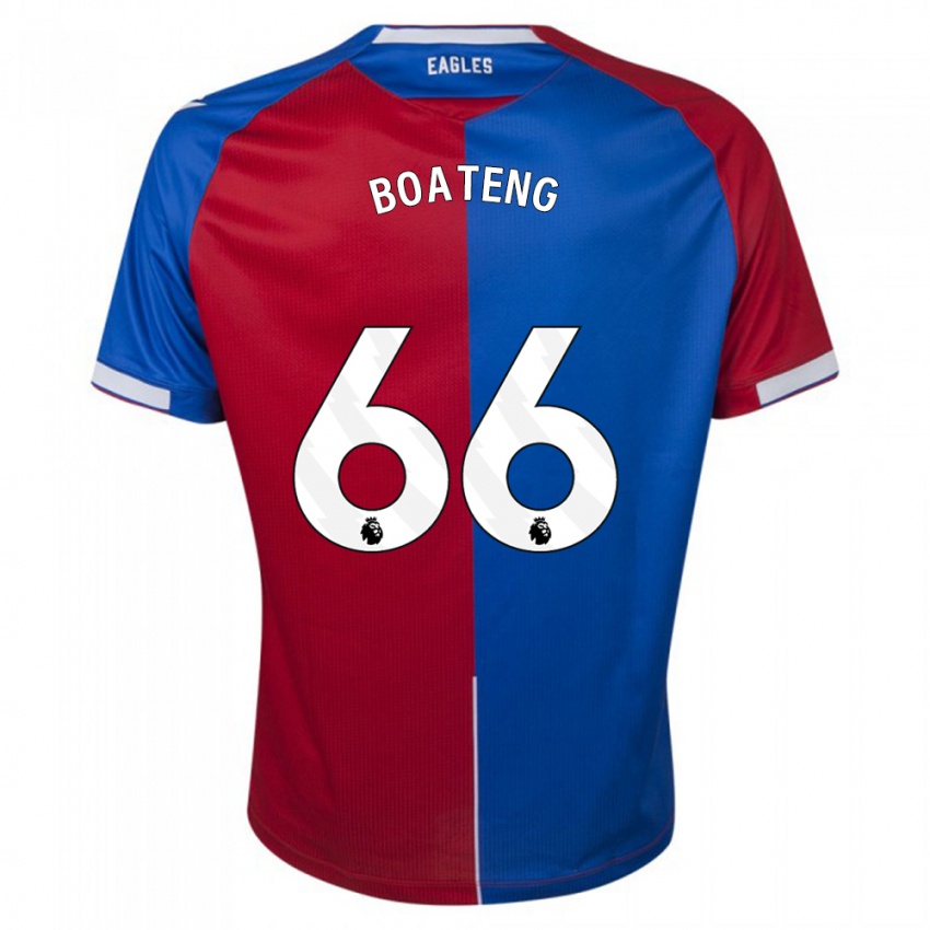 Homme Maillot David Boateng #66 Rouge Bleu Tenues Domicile 2023/24 T-Shirt Belgique