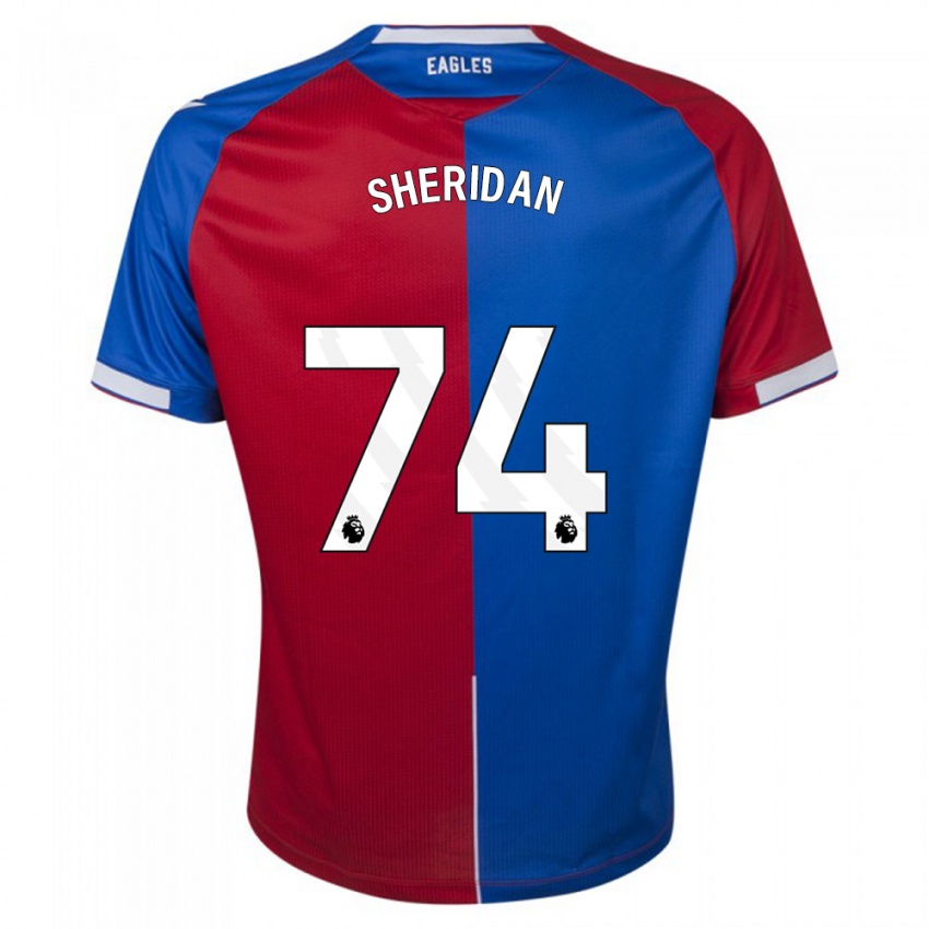 Herren Joe Sheridan #74 Rot Blau Heimtrikot Trikot 2023/24 T-Shirt Belgien