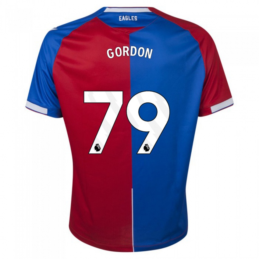 Herren John-Kymani Gordon #79 Rot Blau Heimtrikot Trikot 2023/24 T-Shirt Belgien
