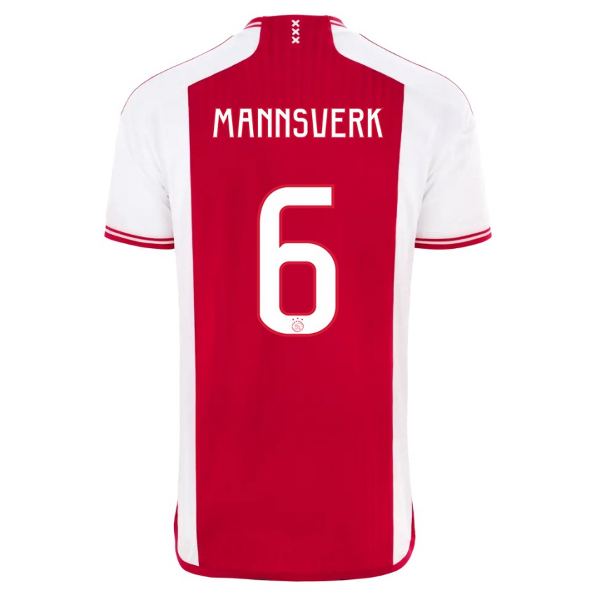 Herren Sivert Mannsverk #6 Rot-Weiss Heimtrikot Trikot 2023/24 T-Shirt Belgien