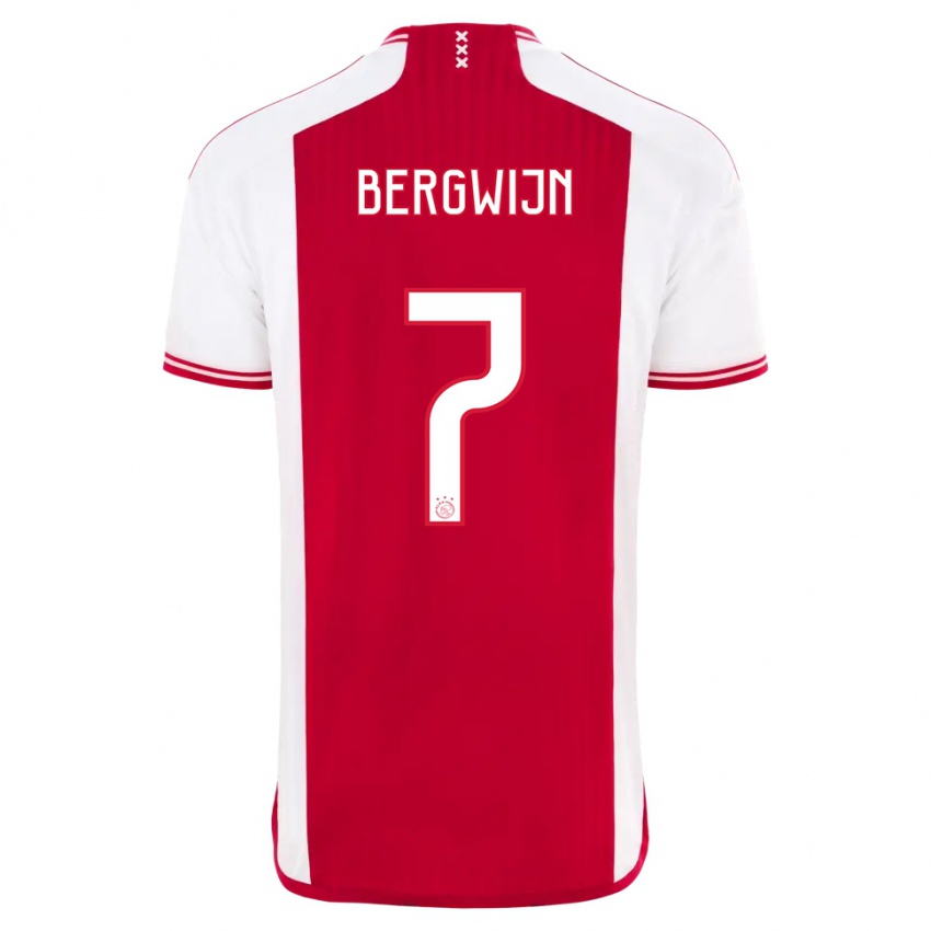 Herren Steven Bergwijn #7 Rot-Weiss Heimtrikot Trikot 2023/24 T-Shirt Belgien