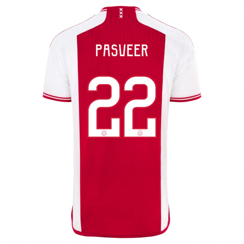 Herren Remko Pasveer #22 Rot-Weiss Heimtrikot Trikot 2023/24 T-Shirt Belgien