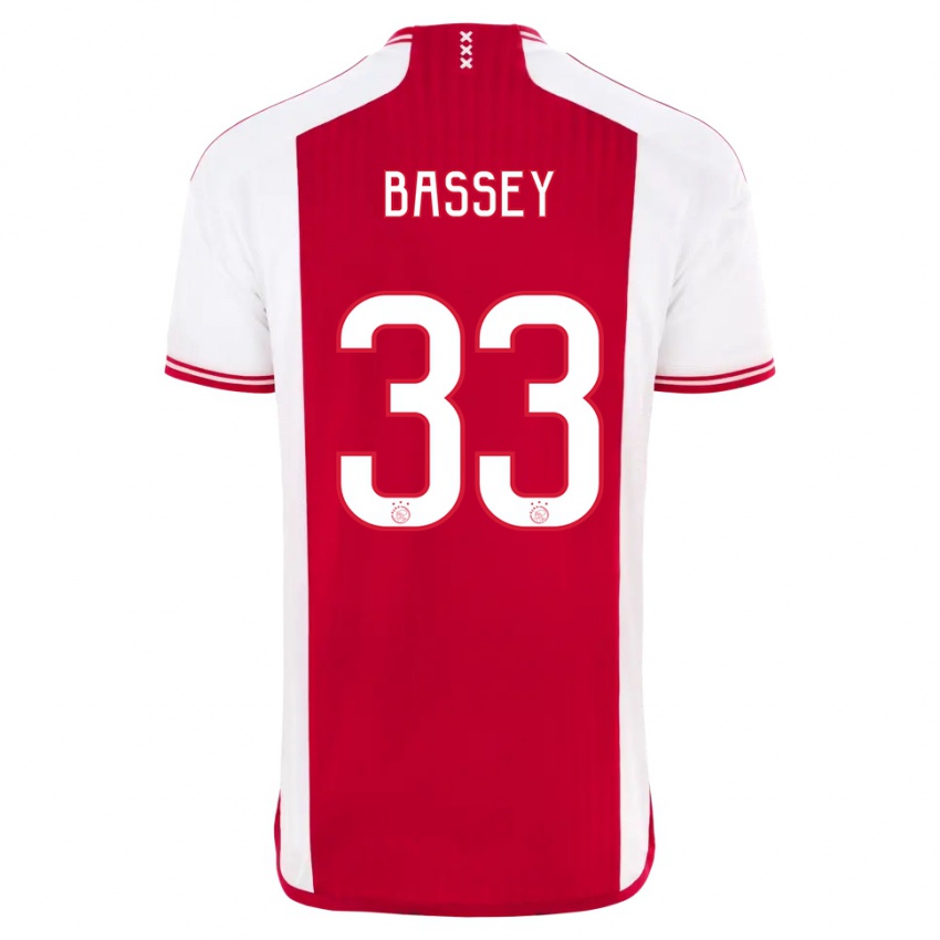 Herren Calvin Bassey #33 Rot-Weiss Heimtrikot Trikot 2023/24 T-Shirt Belgien