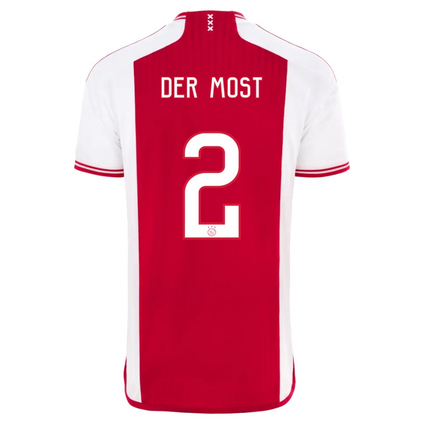 Herren Liza Van Der Most #2 Rot-Weiss Heimtrikot Trikot 2023/24 T-Shirt Belgien