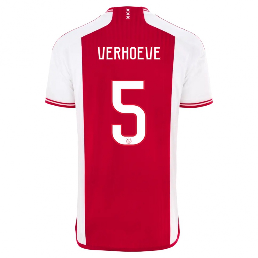 Herren Soraya Verhoeve #5 Rot-Weiss Heimtrikot Trikot 2023/24 T-Shirt Belgien