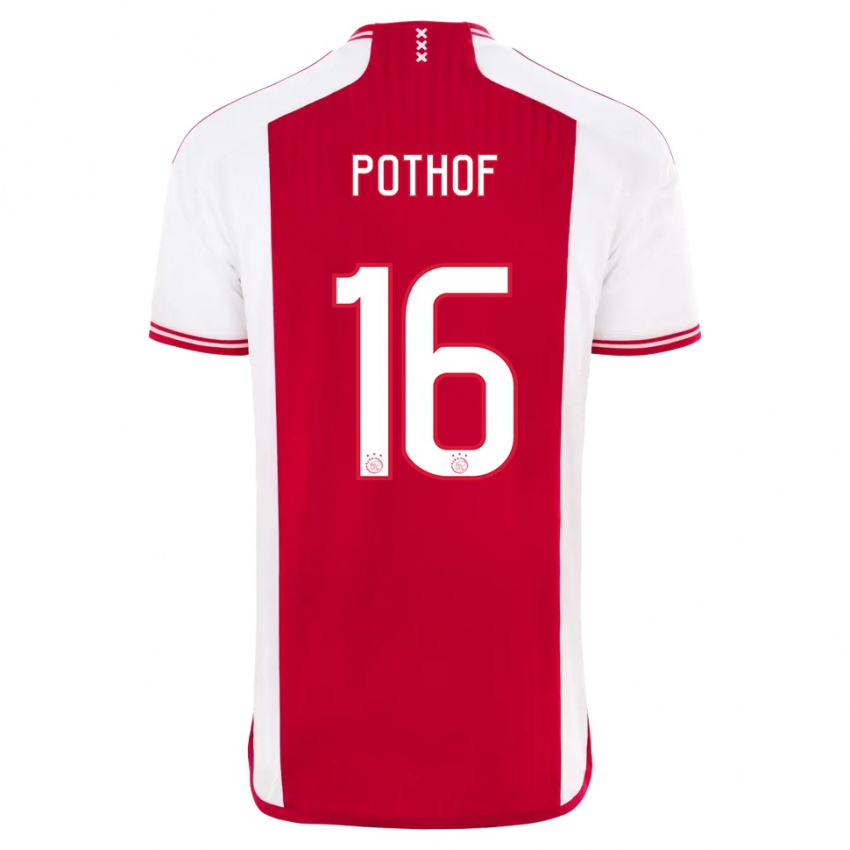 Herren Isa Pothof #16 Rot-Weiss Heimtrikot Trikot 2023/24 T-Shirt Belgien