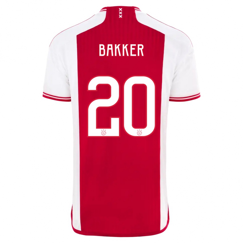Herren Eshly Bakker #20 Rot-Weiss Heimtrikot Trikot 2023/24 T-Shirt Belgien