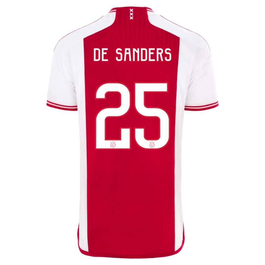 Herren Kay-Lee De Sanders #25 Rot-Weiss Heimtrikot Trikot 2023/24 T-Shirt Belgien