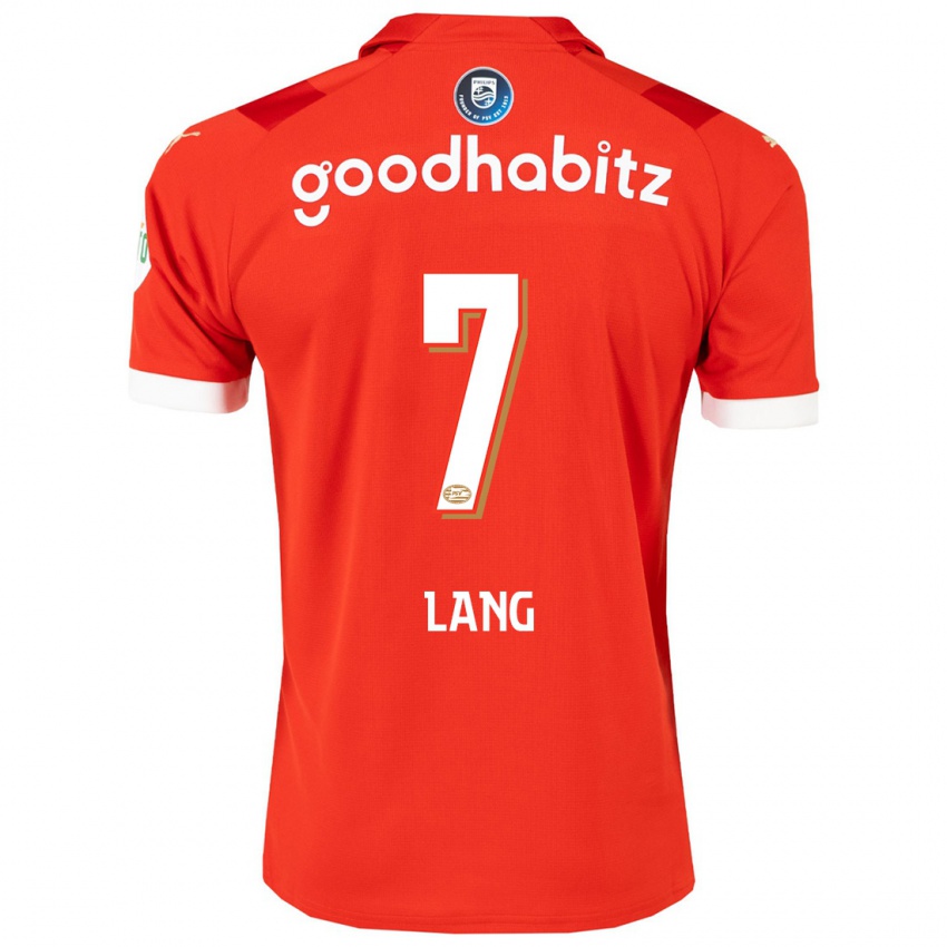 Herren Noa Lang #7 Rot Heimtrikot Trikot 2023/24 T-Shirt Belgien