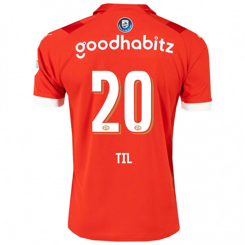 Herren Guus Til #20 Rot Heimtrikot Trikot 2023/24 T-Shirt Belgien