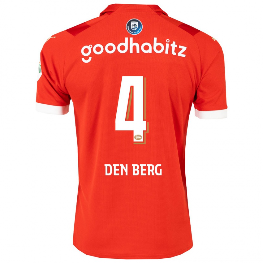 Herren Mandy Van Den Berg #4 Rot Heimtrikot Trikot 2023/24 T-Shirt Belgien
