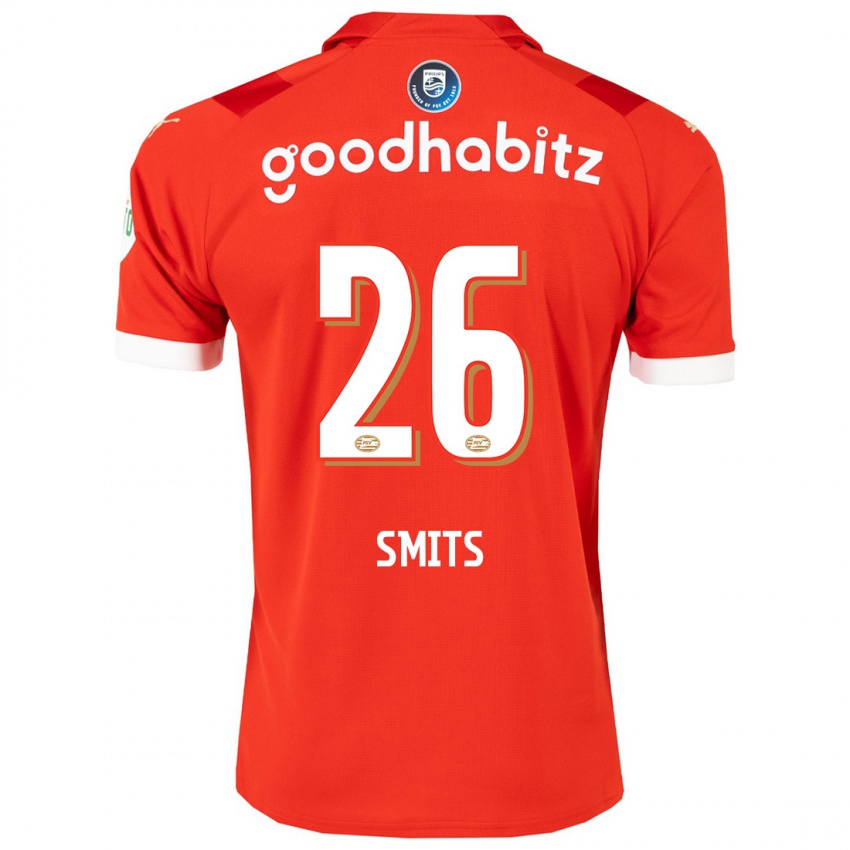 Herren Eef Smits #26 Rot Heimtrikot Trikot 2023/24 T-Shirt Belgien