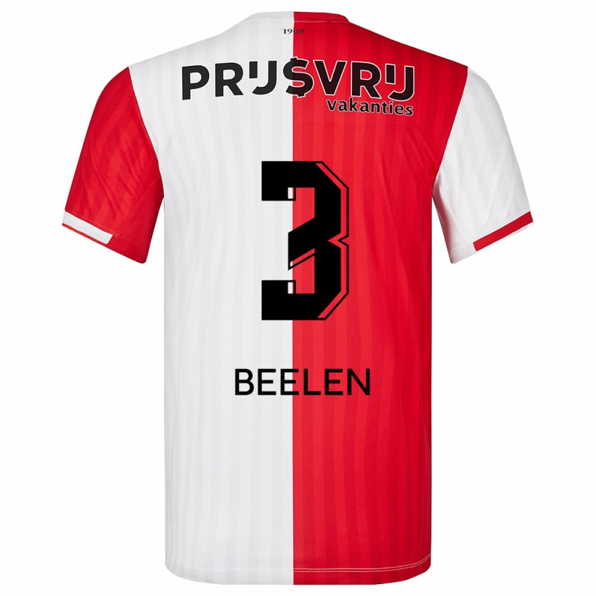 Herren Thomas Beelen #3 Rot-Weiss Heimtrikot Trikot 2023/24 T-Shirt Belgien