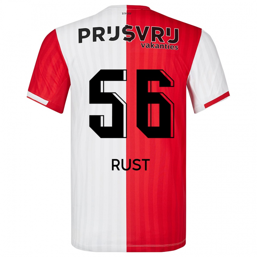 Herren Fabiano Rust #56 Rot-Weiss Heimtrikot Trikot 2023/24 T-Shirt Belgien