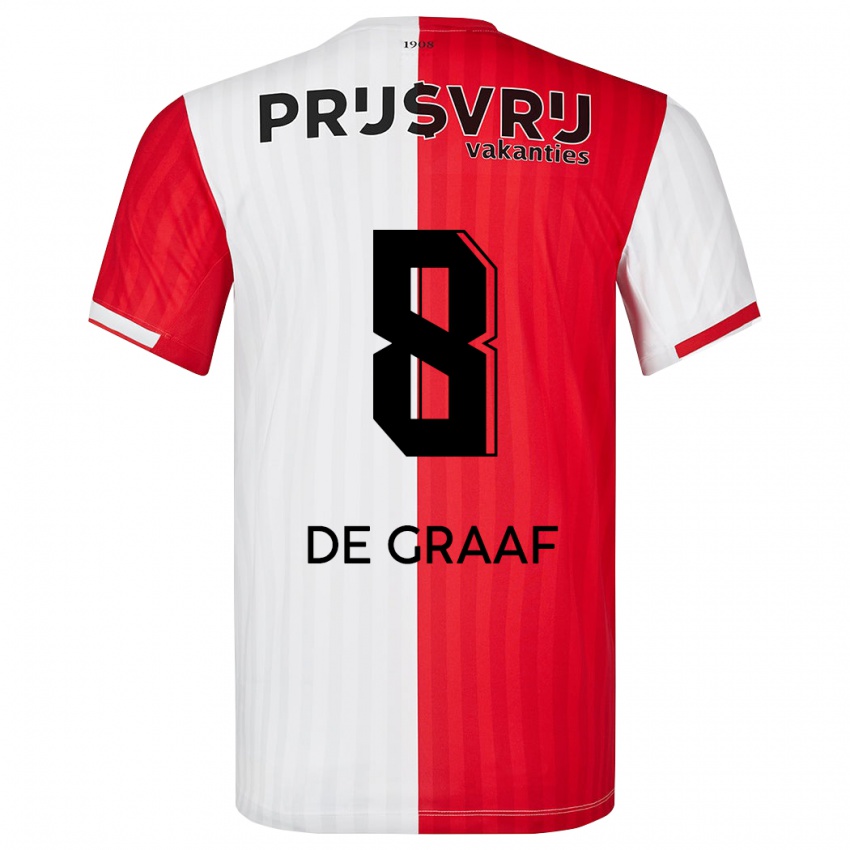 Herren Esmee De Graaf #8 Rot-Weiss Heimtrikot Trikot 2023/24 T-Shirt Belgien