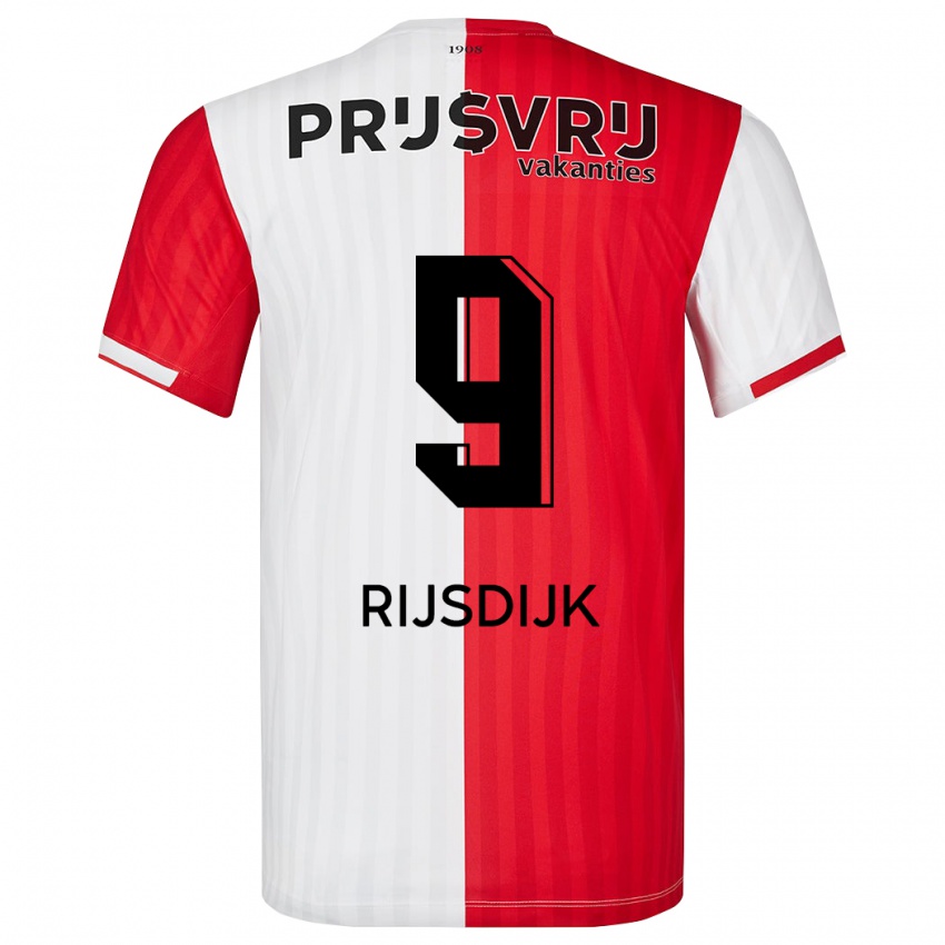 Heren Pia Rijsdijk #9 Rood Wit Thuisshirt Thuistenue 2023/24 T-Shirt België