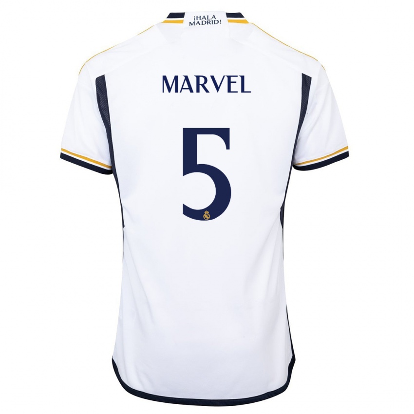 Herren Marvel #5 Weiß Heimtrikot Trikot 2023/24 T-Shirt Belgien