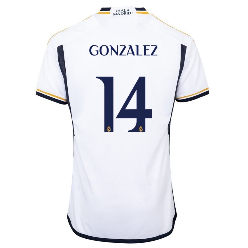 Herren David Gonzalez #14 Weiß Heimtrikot Trikot 2023/24 T-Shirt Belgien