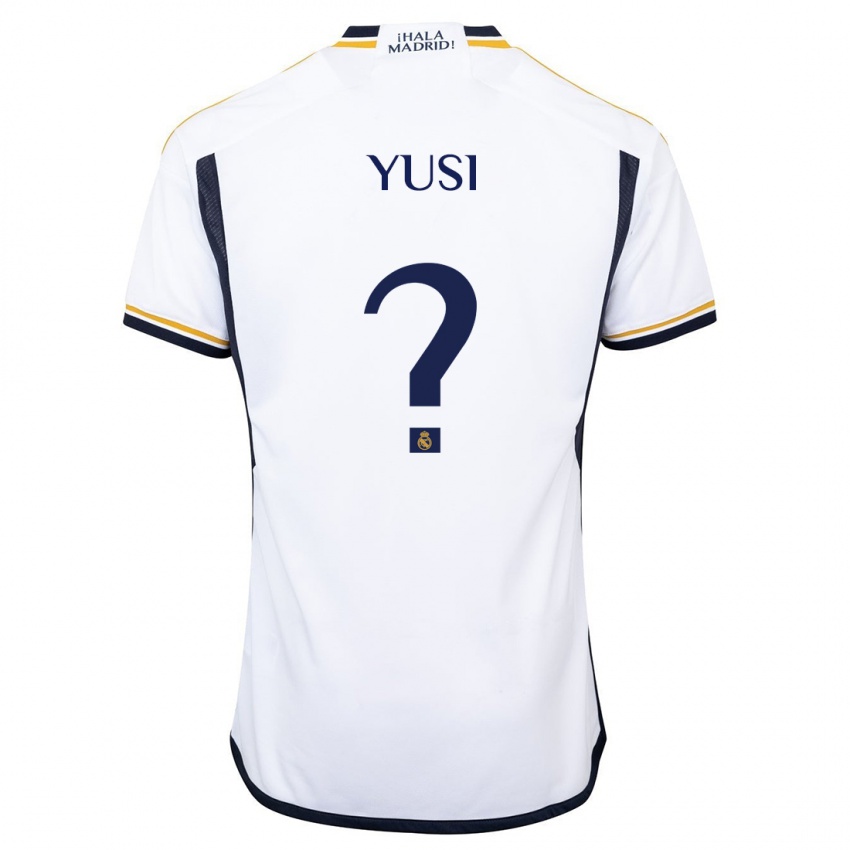 Homme Maillot Yusi #0 Blanc Tenues Domicile 2023/24 T-Shirt Belgique