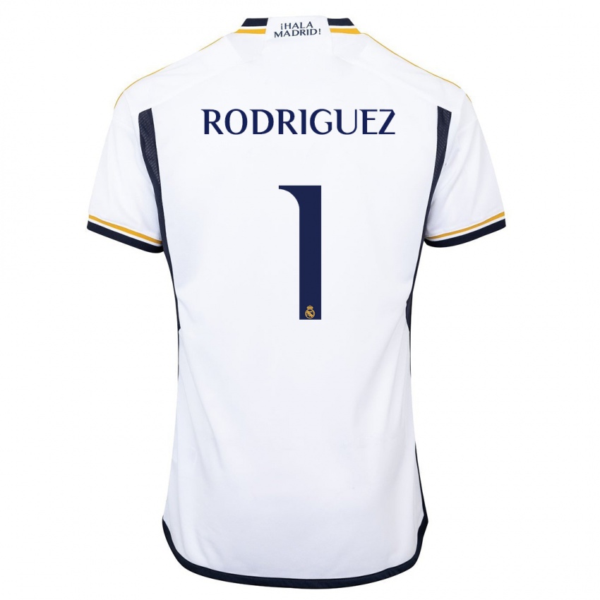 Homme Maillot Misa Rodriguez #1 Blanc Tenues Domicile 2023/24 T-Shirt Belgique