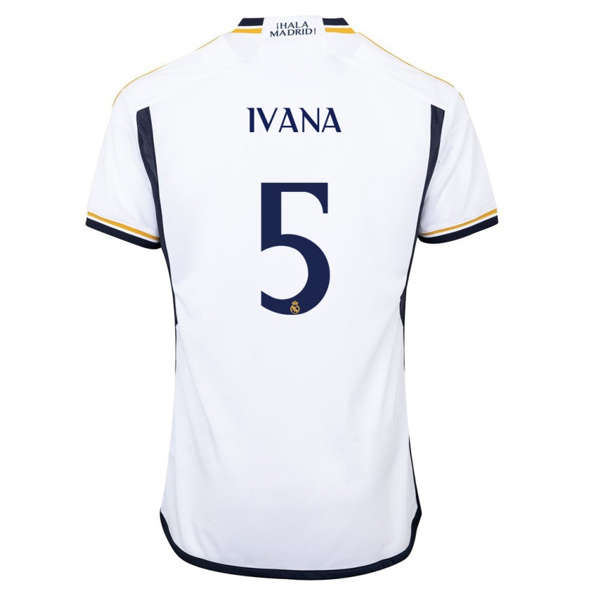 Herren Ivana Andres #5 Weiß Heimtrikot Trikot 2023/24 T-Shirt Belgien