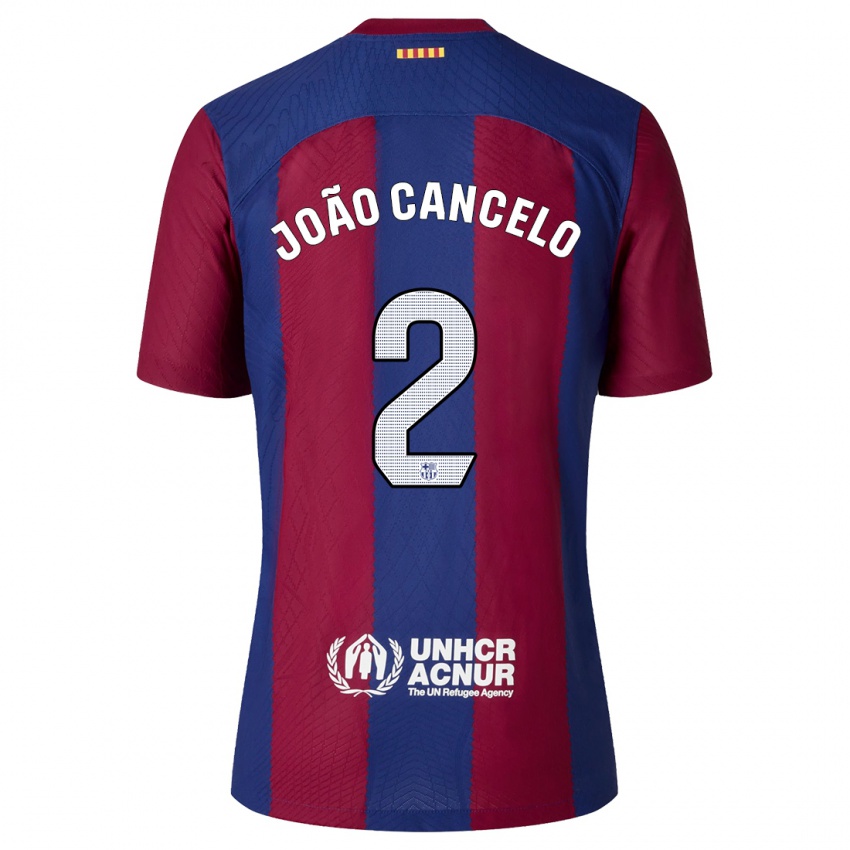 Herren Joao Cancelo #2 Rot Blau Heimtrikot Trikot 2023/24 T-Shirt Belgien