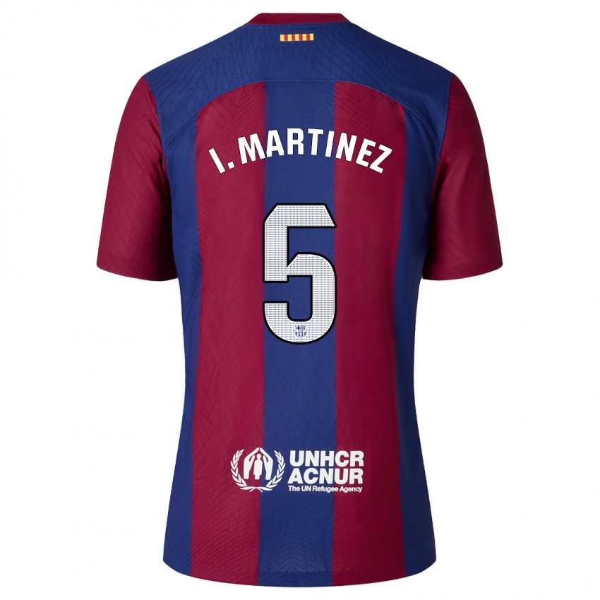 Herren Inigo Martinez #5 Rot Blau Heimtrikot Trikot 2023/24 T-Shirt Belgien