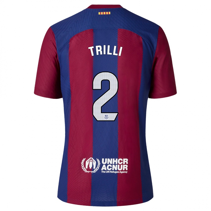 Homme Maillot Trilli #2 Rouge Bleu Tenues Domicile 2023/24 T-Shirt Belgique