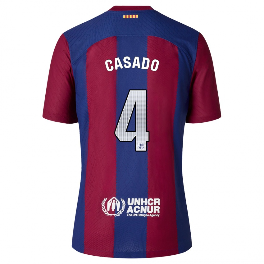 Heren Marc Casado #4 Rood Blauw Thuisshirt Thuistenue 2023/24 T-Shirt België