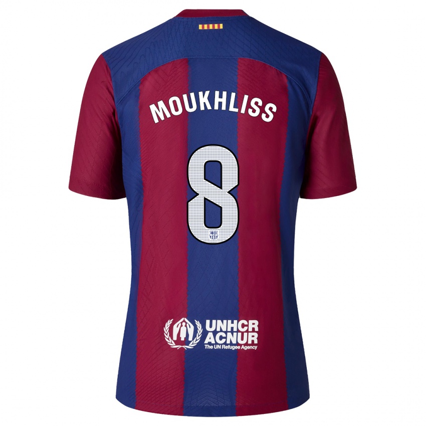 Herren Moha Moukhliss #8 Rot Blau Heimtrikot Trikot 2023/24 T-Shirt Belgien