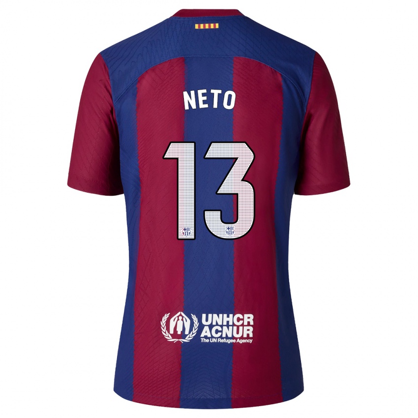 Heren Neto #13 Rood Blauw Thuisshirt Thuistenue 2023/24 T-Shirt België