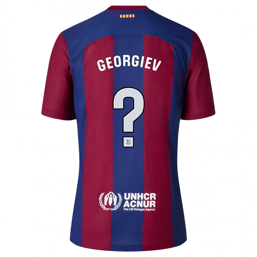 Heren Martin Georgiev #0 Rood Blauw Thuisshirt Thuistenue 2023/24 T-Shirt België
