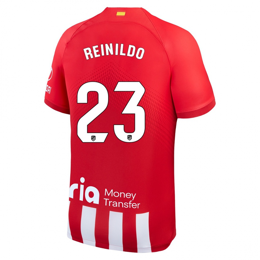 Herren Reinildo Mandava #23 Rot-Weiss Heimtrikot Trikot 2023/24 T-Shirt Belgien