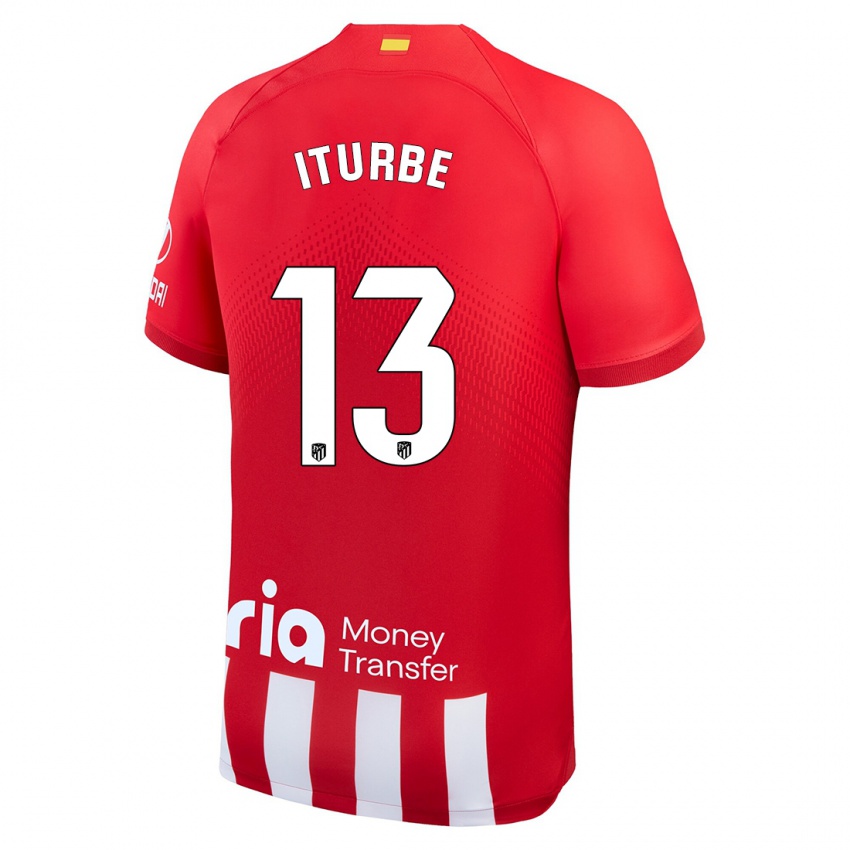Heren Alejandro Iturbe #13 Rood Wit Thuisshirt Thuistenue 2023/24 T-Shirt België
