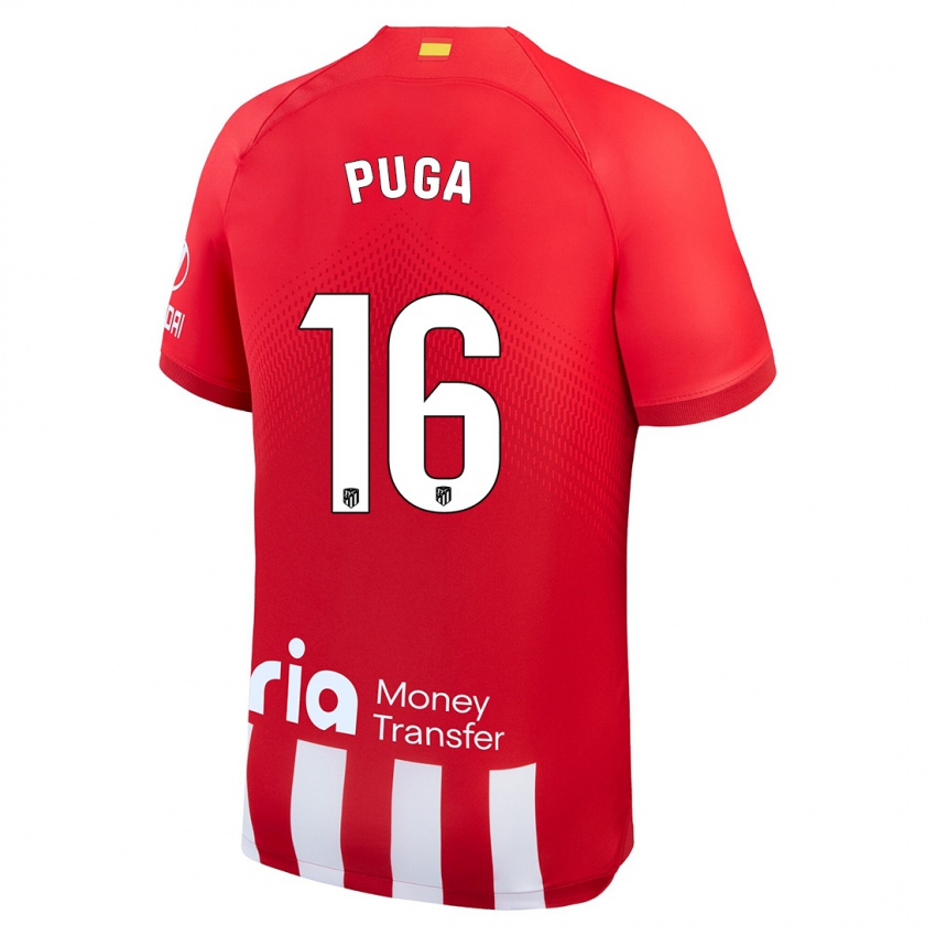 Heren Carlos Puga #16 Rood Wit Thuisshirt Thuistenue 2023/24 T-Shirt België