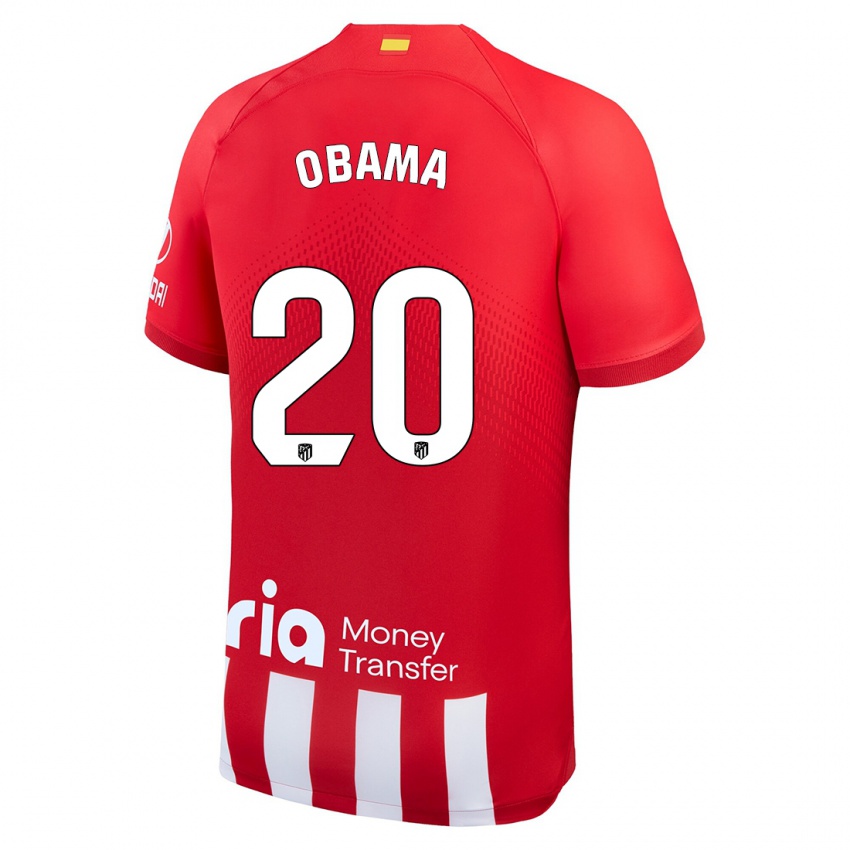 Herren Federico Obama #20 Rot-Weiss Heimtrikot Trikot 2023/24 T-Shirt Belgien