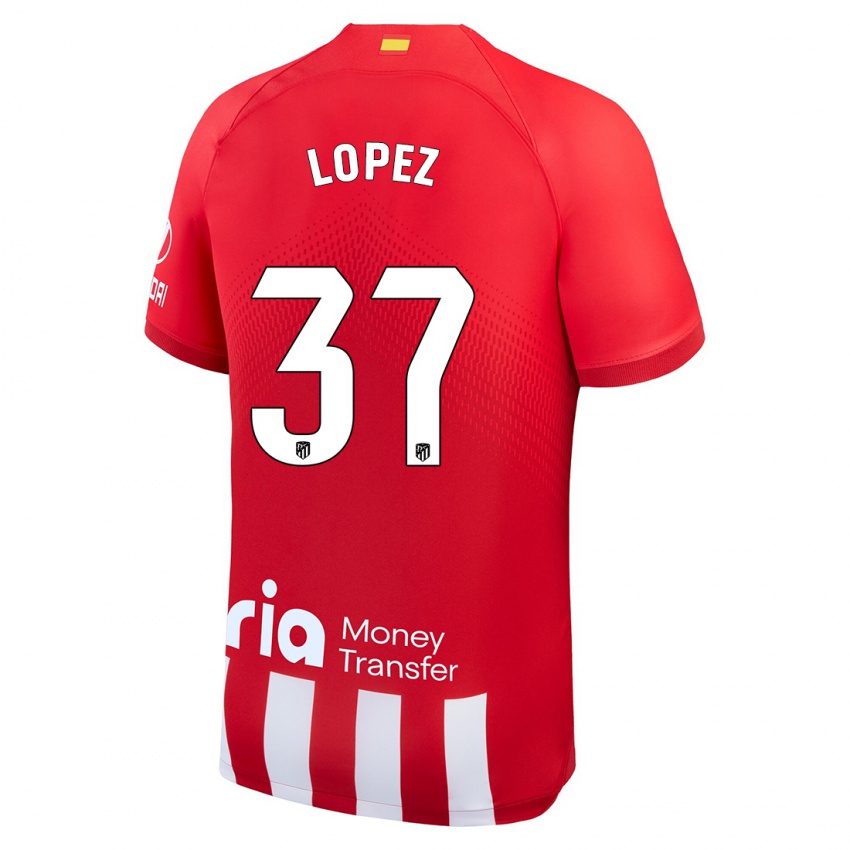 Herren Alex Lopez #37 Rot-Weiss Heimtrikot Trikot 2023/24 T-Shirt Belgien