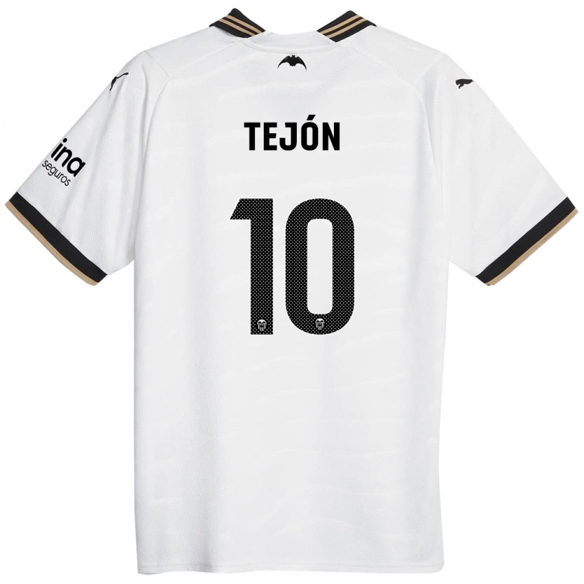 Herren Martín Tejón #10 Weiß Heimtrikot Trikot 2023/24 T-Shirt Belgien