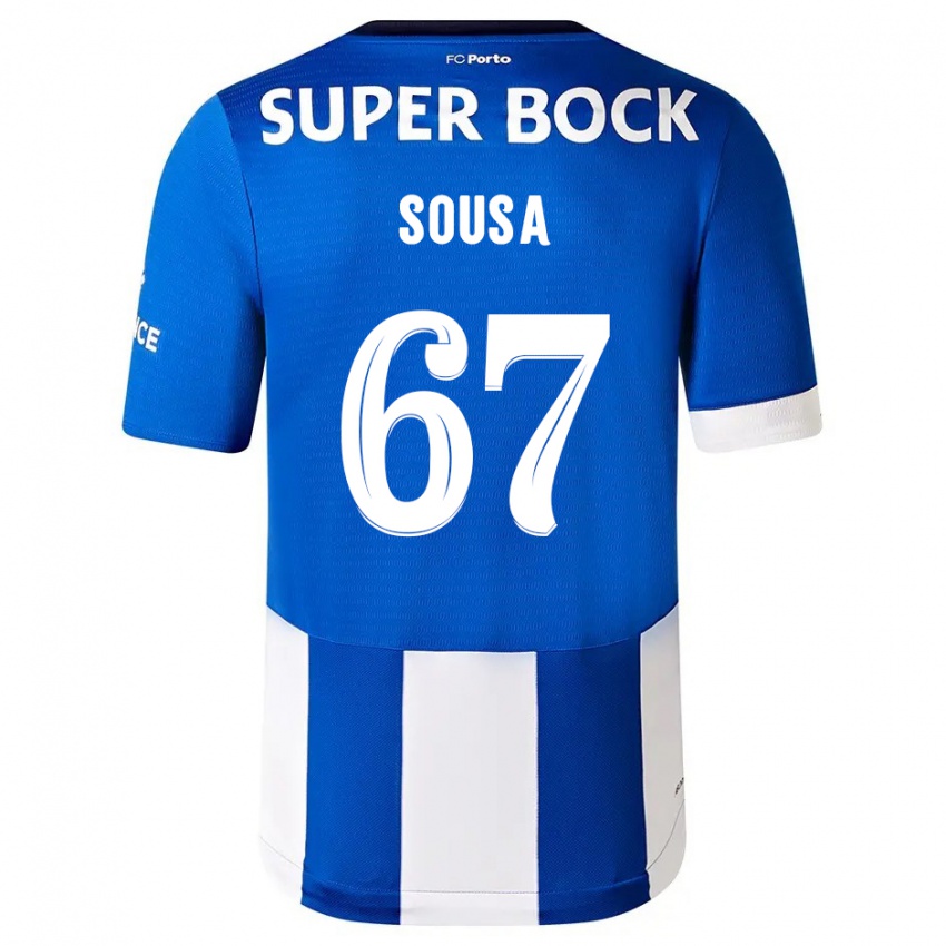 Herren Vasco Sousa #67 Blau Weiss Heimtrikot Trikot 2023/24 T-Shirt Belgien